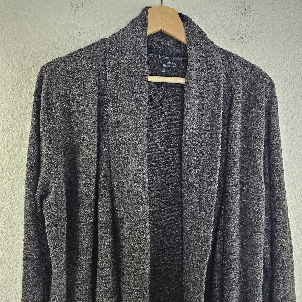 Barefoot Dreams 452 cozy lite pocket open cardigan Large XL - Picture 3 of 10